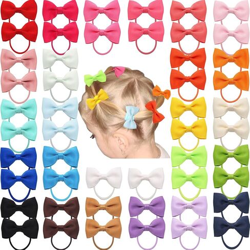 JOYOYO 40 قطعة من أشرطة الشعر البوتيكية Grosgrain، ربطات شعر مرنة، أربطة شعر للفتيات المراهقات، هدايا في أزواج in Kuwait