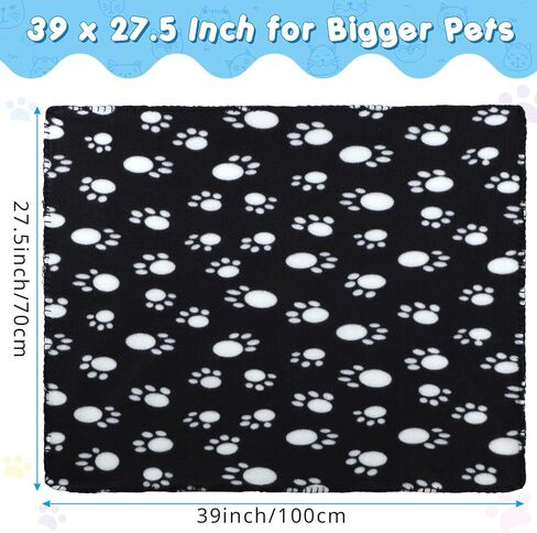 Eccliy 20 Pcs Puppy Blanket Fleece Pet Dog Throw, Paw, 28 x 24 Inch in Kuwait