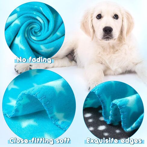 Eccliy 20 Pcs Puppy Blanket Fleece Pet Dog Throw, Paw, 28 x 24 Inch in Kuwait