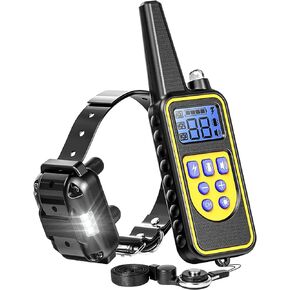 F-color Dog Shock Collar with Remote Control - 2600FT Dog Training Collar 3 Pack with Beep Vibration Shock and Light, Waterproof E Collar for Dogs Training for Large Medium Breeds