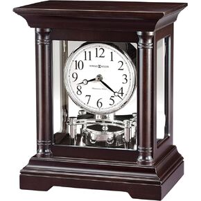 Howard Miller Menan Mantel Clock II 549-737 – Worn Teal Blue Finish, Vintage Wooden Design, Felted Base, Worn Arabic Numerals, Rustic Home Decor, Quartz Movement