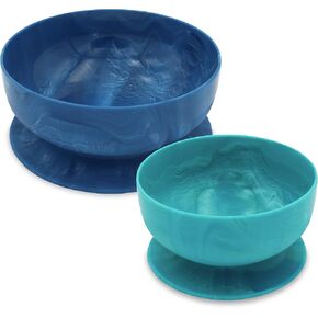ChooMee Silicone Suction Bowls | Extra Strong Suction with Firm Bowl | Ideal for Infant and Toddler Baby Led Feeding | Medium + Small 2 CT in Kuwait