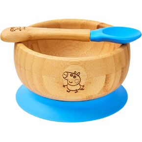 وعاء شفط من الخيزران X Peppa Pig للرضع والأطفال الصغار للتغذية والفطام | شفط متميز | أوعية شفط للأطفال من الخيزران من عمر 6 أشهر (جورج بيج) in Kuwait