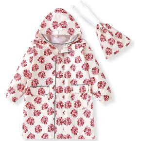 Fewlby Toddler Raincoat Boys Girls Rain Poncho Waterproof Kids Rain Jacket Children Rainwear S-2XL Size