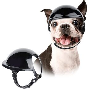 LESYPET Dog Helmet for Small Dog, Dog Helmet with Ear Holes and Adjustable Strap Safety Helmets for Dogs for Outdoor Driving Riding, Small