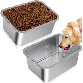 Bwogue 1.25 Gallons Extra Large Dog Water Bowls for Large Dogs, Large Stainless Steel Dog Bowl for Dogs, High Capacity Dog Water and Food Bowls for Large, X-Large Dogs in Kuwait