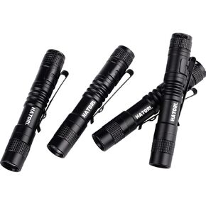 HATORI LED Mini Flashlight, Bright Small Handheld Pocket Flashlights Tactical High Lumens Pen Light for Camping, Outdoor, Emergency, 1 Pack(3.55Inch) in Kuwait
