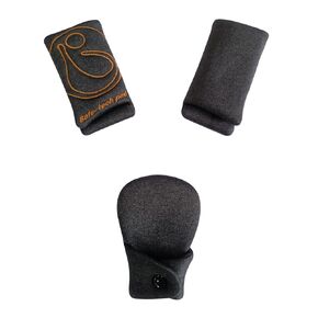 Innokids Car Seat Strap Cover Set for Baby Kids Seat Belt Covers with Crotch Pad Back Anti-Slip Design for Car Seats Pushchair Stroller (Small (4.9"L), Black Grey)