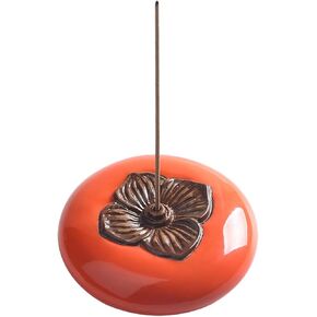 ChorZhow Incense Holder Orange Persimmon Tray for Incense Stick Set for Office Yoga and Livingroom Decorate Home 3Pc (3)