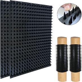 Nizhome Massage Brush Kit, 2 Pack Safe & Durable Equine Scratcher Post Set for Horse Cow Sheep Cat, 16" Scratcher Pad for Animal Tickling Relief Black in Kuwait