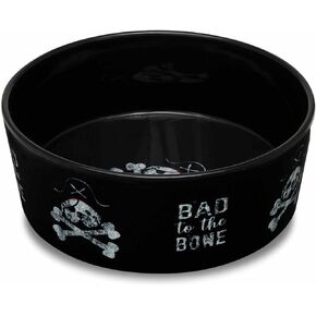 Loving Pets Dolce Moderno Bad to The Bone Dog Bowl, Small