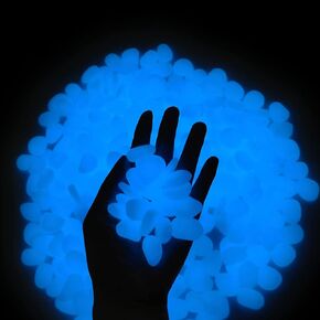 Glow Pebbles Green, 480 pcs Green Glowing Rocks for Outdoor Decor, Garden Lawn Yard, Aquarium, Walkway, Fish Tank, Pathway, Luminous Pebbles Powered by Light or Solar-Recharge Repeatedly in Kuwait