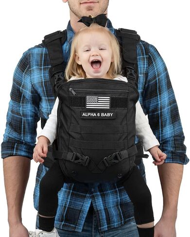 Front Facing Baby Carrier for Dad | Ergonomic Baby Carrier for Men | Infant to Toddler | Military Design Holder with Lumbar Support | Great for Hiking and Travel | MOLLE Compatible | Desert Khaki in Kuwait