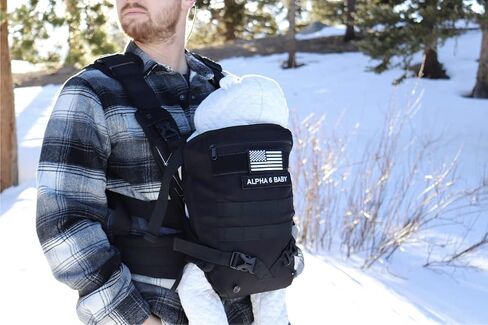 Front Facing Baby Carrier for Dad | Ergonomic Baby Carrier for Men | Infant to Toddler | Military Design Holder with Lumbar Support | Great for Hiking and Travel | MOLLE Compatible | Desert Khaki in Kuwait