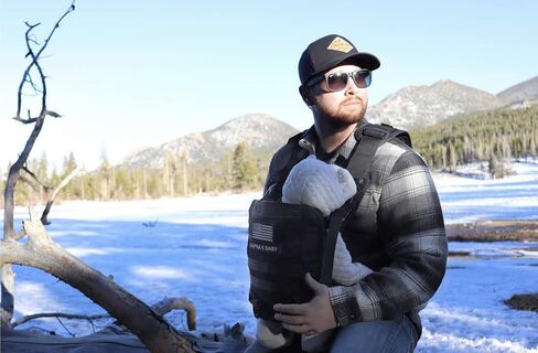 Front Facing Baby Carrier for Dad | Ergonomic Baby Carrier for Men | Infant to Toddler | Military Design Holder with Lumbar Support | Great for Hiking and Travel | MOLLE Compatible | Desert Khaki in Kuwait