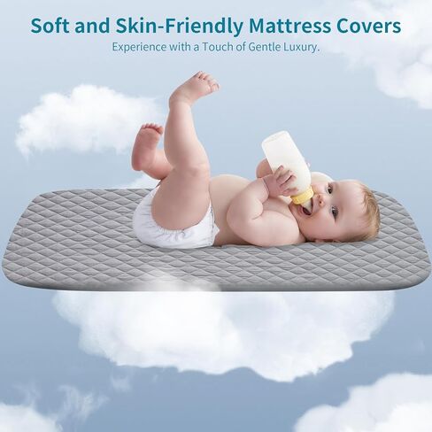 واقي مرتبة VaVaSoo Bassinet، مقاس 31 بوصة × 18 بوصة - مناسب لـ Dream on Me، Ingenuity، Chicco، ملاءة سرير فائقة النعومة للأطفال البنات والصبيان، مرتبة علوية قابلة للتنفس، مرنة، عبوتين، وردي وأبيض in Kuwait