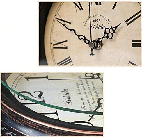 ساعة طاولة معدنية عتيقة من SHISEDECO مع طائر، رف قديم/مكتب كوارتز صناعي معدني من الحديد المطاوع الأوروبي وساعة رف (زهرة قديمة وطيور) in Kuwait