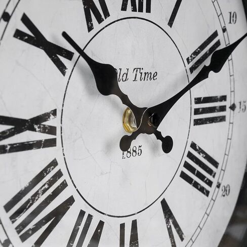 سوفي ديزاين ساعة رف معدنية 9.5 انش مع قاعدة سوداء عتيقة بتصميم ارقام رومانية لرف الموقد وتزيين الطاولة وساعة الطاولة in Kuwait