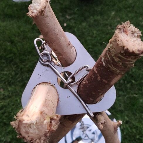 PWPAM Camping Tripod Board with Adjustable Chain for Suspending Pots over Fire for Cooking By Turning Branches into Campfire Tripod, Perfect Outdoor Campfire Cooking Equipment in Saudi Arabia