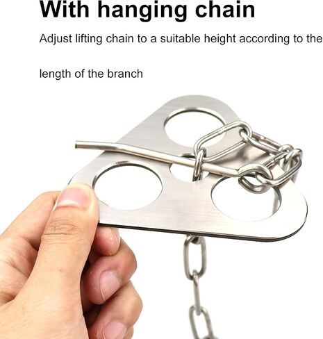 PWPAM Camping Tripod Board with Adjustable Chain for Suspending Pots over Fire for Cooking By Turning Branches into Campfire Tripod, Perfect Outdoor Campfire Cooking Equipment in Saudi Arabia