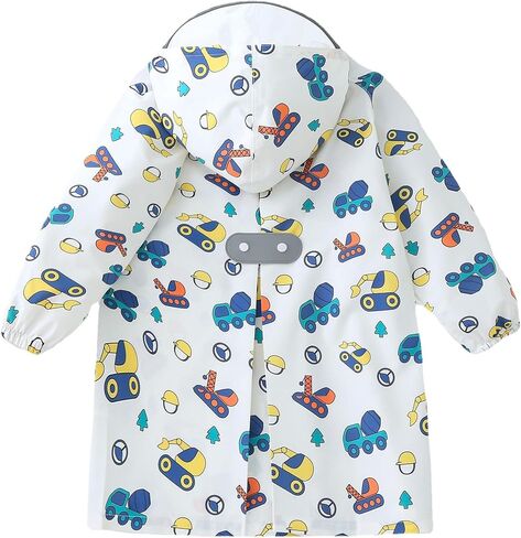 Fewlby Toddler Raincoat Boys Girls Rain Poncho Waterproof Kids Rain Jacket Children Rainwear S-2XL Size in Saudi Arabia