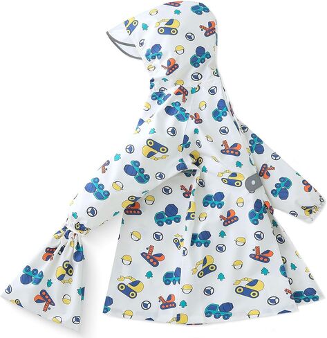 Fewlby Toddler Raincoat Boys Girls Rain Poncho Waterproof Kids Rain Jacket Children Rainwear S-2XL Size in Saudi Arabia