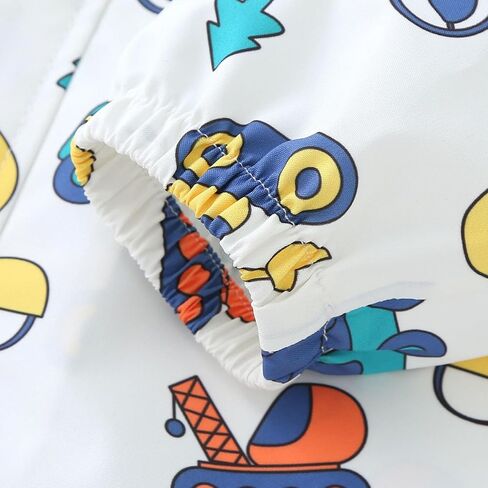 Fewlby Toddler Raincoat Boys Girls Rain Poncho Waterproof Kids Rain Jacket Children Rainwear S-2XL Size in Saudi Arabia