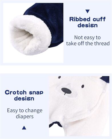 بدلة ثلج من الصوف للأطفال من WYTbaby، بذلة سميكة بقلنسوة للأطفال البنات والأولاد ملابس الرضع in Kuwait