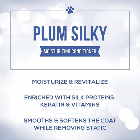 Nature's Specialties Plum Silky Dog Conditioner Concentrate for Pets, Natural Choice for Professional Groomers, Keratin and Silk Proteins, Made in USA, 16 oz in Kuwait