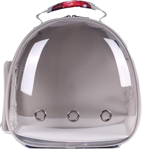 Bunny Carrier Backpack with Space Capsule Clear Bubble Window - Portable Small Animal Backpack Travel Pet Carrier Galaxy for Guinea Pig Rabbit Bearded Dragon Rat Lizard Hamster (Galaxy Pink) in Kuwait