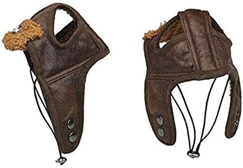 Leconpet Dog Aviator Hat, Dog Winter Pilot Hat with Ear Flaps for Cold Weather (M, Black) in Kuwait