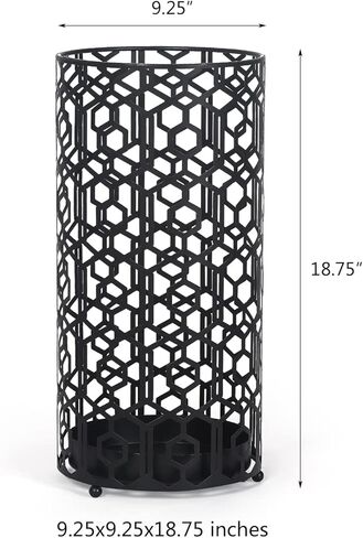 Edeco مظلة معدنية حامل مظلة مربعة ذهبية رف للعصا عصي للمشي المظلات ديكور المنزل والمكتب مع علبة تنقيط in Kuwait