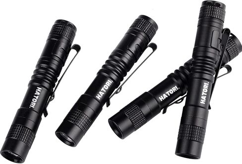 HATORI LED Mini Flashlight, Bright Small Handheld Pocket Flashlights Tactical High Lumens Pen Light for Camping, Outdoor, Emergency, 1 Pack(3.55Inch) in Kuwait