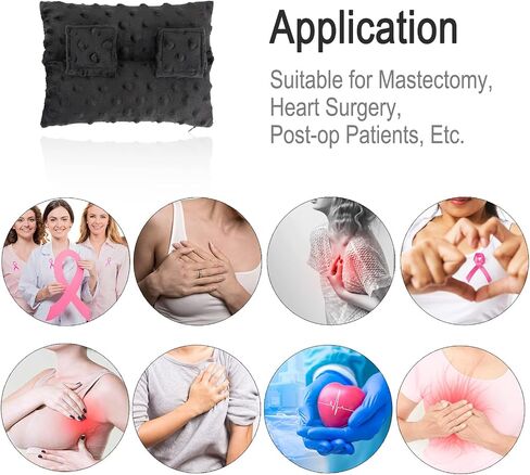 Little Port Pillow Heart Surgery Pillows for Chemo Port After Open Heart Surgery Recovery Gifts Bypass Pacemaker Must Haves Protector Cushion Minky Dot Red in Kuwait