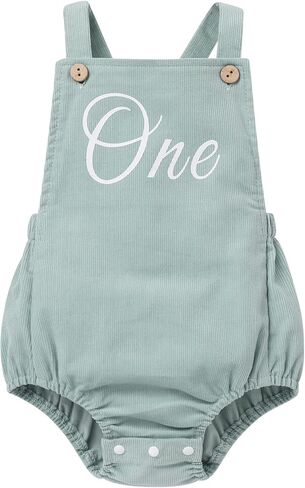First Birthday Outfit Boy Girl Baby Bubble Romper Overalls Summer Clothes | Simple Organic Cotton Beach Outfit,Sleeveless Onesies for Cake Smash, Newborn Photography Outfits,Baptism Dresses in Saudi Arabia