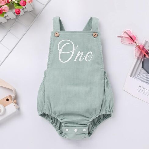 First Birthday Outfit Boy Girl Baby Bubble Romper Overalls Summer Clothes | Simple Organic Cotton Beach Outfit,Sleeveless Onesies for Cake Smash, Newborn Photography Outfits,Baptism Dresses in Saudi Arabia