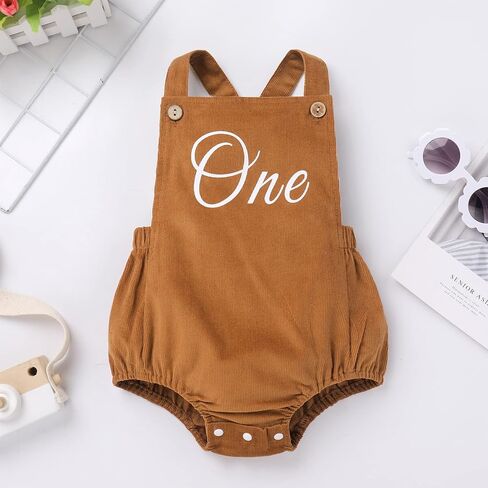 First Birthday Outfit Boy Girl Baby Bubble Romper Overalls Summer Clothes | Simple Organic Cotton Beach Outfit,Sleeveless Onesies for Cake Smash, Newborn Photography Outfits,Baptism Dresses in Saudi Arabia