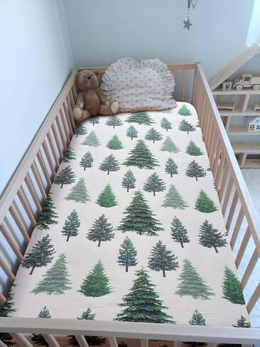 Soft Fitted Crib Sheet, Stretchy and Breathable Toddler Crib Sheet for Boys and Girls, Fits Standard Crib and Toddler Mattress in Saudi Arabia