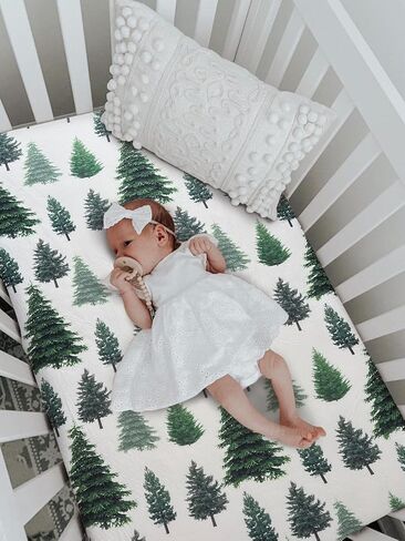 Soft Fitted Crib Sheet, Stretchy and Breathable Toddler Crib Sheet for Boys and Girls, Fits Standard Crib and Toddler Mattress in Saudi Arabia