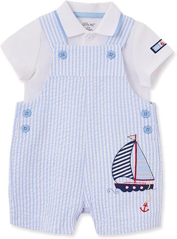 Little Me baby-boys 2-piece Tee Shirt and Shortall Set in Saudi Arabia