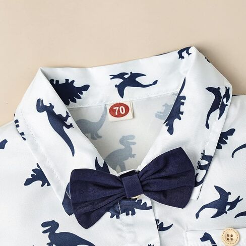 Toddler Baby Boy Clothes Summer Shorts Sets Short Sleeve Dinosaurs Shirt Top + Shorts Set Outfits Set 12 Months-4T in Saudi Arabia