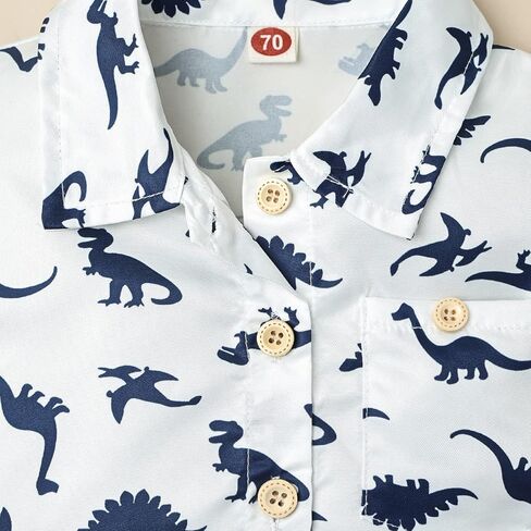 Toddler Baby Boy Clothes Summer Shorts Sets Short Sleeve Dinosaurs Shirt Top + Shorts Set Outfits Set 12 Months-4T in Saudi Arabia