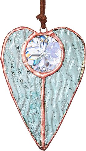 H&D HYALINE & DORA زخرفة معلقة على شكل قلب من الزجاج الملون يدويًا من H&D HYALINE & DORA in Kuwait