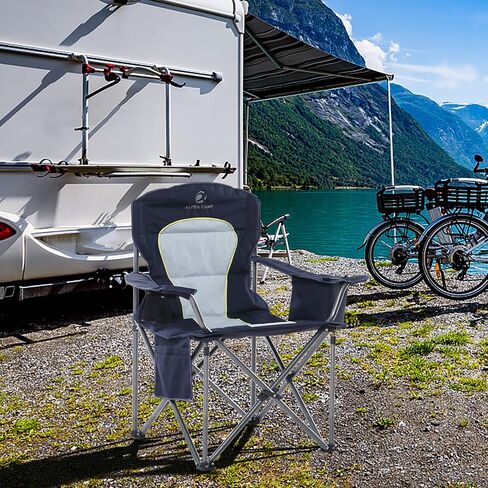 LET'S CAMP Folding Camping Chair Oversized Heavy Duty Padded Outdoor Chair in Saudi Arabia