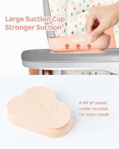 مجموعة تغذية الأطفال بالشفط من السيليكون من SUPERMAMA، أوعية وملاعق شفط من السيليكون 2 في 1، خالية من مادة BPA، تغذية ذاتية للرضع والأطفال الصغار مزودة بمصباح LED للفطام in Kuwait