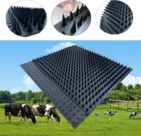 Nizhome Massage Brush Kit, 2 Pack Safe & Durable Equine Scratcher Post Set for Horse Cow Sheep Cat, 16" Scratcher Pad for Animal Tickling Relief Black in Kuwait