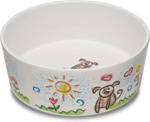 Loving Pets Dolce Moderno Dog Bowl – Modern Melamine Dog Food Bowl & Dog Water Bowl – Durable, Non-Slip Pet Dish for Small & Medium Dogs – Dishwasher Safe Dog Bowl (Small, 16 oz) in Kuwait