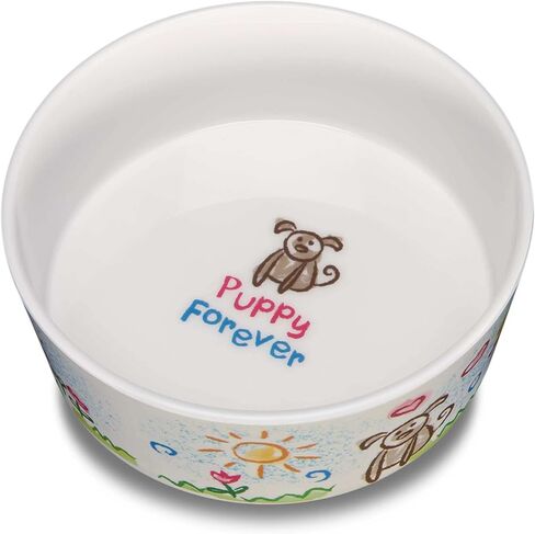 Loving Pets Dolce Moderno Dog Bowl – Modern Melamine Dog Food Bowl & Dog Water Bowl – Durable, Non-Slip Pet Dish for Small & Medium Dogs – Dishwasher Safe Dog Bowl (Small, 16 oz) in Kuwait