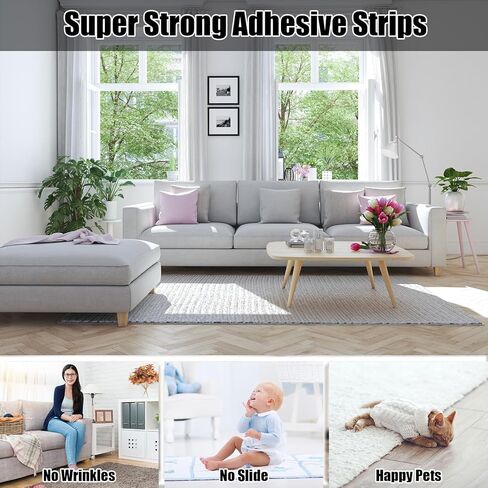 20 قطعة من وسادات سجاد غير قابلة للانزلاق من يوسبيدي، ملصقات شريط سجاد مزدوجة الجوانب على شكل قلب وقابلة لإعادة الاستخدام، وسادة سجاد قابلة للغسل ومقابض زوايا شريط سجاد للأرضيات الصلبة والبلاط والجدار in Kuwait