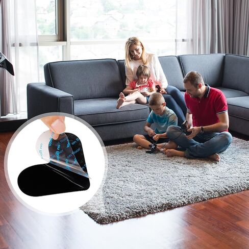 20 قطعة من وسادات سجاد غير قابلة للانزلاق من يوسبيدي، ملصقات شريط سجاد مزدوجة الجوانب على شكل قلب وقابلة لإعادة الاستخدام، وسادة سجاد قابلة للغسل ومقابض زوايا شريط سجاد للأرضيات الصلبة والبلاط والجدار in Kuwait